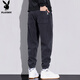 Playboy (PLAYBOY) pants men's corduroy casual pants men's autumn and winter sports heavyweight sweatpants warm loose leggings trousers