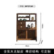 New Chinese style Bogu rack black gold Duobao Pavilion solid wood display cabinet low cabinet tea room side cabinet tea tea cabinet all solid wood tea cabinet 80*35*120 black walnut color