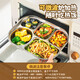 美厨（MAXCOOK）304不锈钢快餐盘饭盒带盖食堂餐盘打饭盘菜盘学生饭盒分格餐盒 四格餐盘无盖 MCFT8722