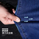 Seven Wolf [Soft and Smooth] Spring and Summer Leg Scrubbing Jeans Business Casual Straight Men's Trousers Simple High Waist Soft Q5155-Black 32 (130Jin [Jin equals 0.5 kg] or less)
