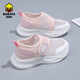 Baba Duck Children's Sports Shoes Classic Versatile Mesh White Shoes Girls Children's Shoes Spring and Summer Boys Baotou Sandals White Powder 31