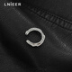 Lnieer Bai Jingting's same ear clip for men without pierced ears, niche light luxury high-end silver earrings for men and women, broken law ear clip, single