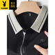 Playboy (Playboy) Sommer Mulberry Silk Kurzschlärm T-Shirt mit mittleren Altersdaddy-Outfits Markess Top Kleidung Lose großes T-Shirt #16821 Grau M 165