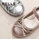 Belle Children's Shoes Girls Princess Shoes 2025 Autumn New Fashion Single Shoes Small Fragrance Style Girls Soft Sole Leather Shoes 28