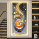 CLCEY Hongyun Dangtou light luxury LED entrance entrance hall decoration painting corridor corridor hanging painting simple modern feel CN-6296-Hongyun Dangtou 120*240 noble black border intelligent insert le