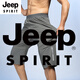 JEEP SPIRIT运动裤男冰丝春夏大码训练速干裤梭织跑步短裤宽松休闲健身九分裤 7371-军绿色 3XL