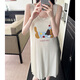 Кроме того, Modal Nightgown for Women's Summer Sumveless Vestend Vest 2025 Новый высококачественный ощущение пижамы на открытом воздухе и домашней одежды A671 красочный щенок XL XL