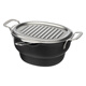 Shuangshan Oval Fryer Smothered Iron Fryer with Cover Deep Fryer Oil-Saving Anti-stick Tempura Small Fryer Anti-splash Oil Three-piece Set Smothered Iron Fryer + Lid + Strainer 21.5cm