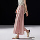 Demana [nude experience series] summer comfortable style pure cotton nine-point pants belt wide-leg chants pleated women's casual pants