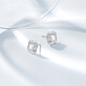Chao Acer Platinum Four-leaf Clover Platinum Earrings for Women PT950 Brushed Earrings as a Gift for Your Girlfriend, Estimated Labor Cost 310 Yuan, 2.3g, One Pair (Free Silicone Ear Plugs)