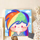 Shantoulin Village cute little pony and Baoli surrounding digital oil painting DIY fill coloring children's hand-painted cartoon cartoon oil painting hy14079 30*30cm thick solid wood inner frame + decorative outer frame (