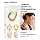 Amber Lollipop Wang Yuwen's same baroque pearl earrings women's earrings anniversary birthday gift for girlfriend and wife