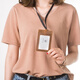 
Fuyan telescopic access control card work card case transparent retro badge work card bus certificate red coffee lanyard model 1048