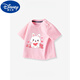 Disney girls T-shirts, children's baby A-class short-sleeved 2025 new cartoon children's pure cotton tops, infant and toddler summer clothing, hot-selling AP14109 purple 80 Recommended height 76-85cm 9-12 months