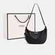 viney's new crossbody bag large capacity shoulder bag commuting cloth bag birthday gift for girlfriend and wife [black] practical and high-end underarm bag simple and lightweight fashion brand light luxury casual dumpling bag