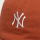 NEW ERA trendy brand hat MLB small label embroidered baseball cap NY Yankees washed old sun visor hat for men and women orange S OFM