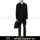 Burberry (BURBERRY) New Year's Day solid color lapel long-sleeved windbreaker Camden version mid-length men's black black one size 44