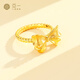 Yayi gold ring, fugitive princess ring, bow solid gold ring, gift for girlfriend, wife, birthday, Valentine's Day gift, circle number #19/approx. 1.4g