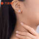 Liuguifu Jewelry Platinum Earrings Women's PT950 Earrings Birthday Gift About 2.25g