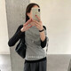 
Yimuqi Feino FINOA Korean simple sense commuter one-shoulder drawstring design diagonal collar top 12357 black S