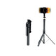 Xiaomi Youpin Eco-chain Bluetooth Selfie Stick Universal Separated Remote Control Tripod Vlog Shooting 360 Degree Rotating Mobile Phone Palm Selfie Stick-Black [Aluminum Alloy Quadrado]