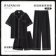 Sinnliche Wolke Baumwollpyjama Herren Frühlings-Strickjacke Langarm Langhose Langhose Cartoon Teenager Home Clothing Set K12529# Double Short L Empfohlen 100-130
