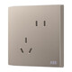 ABB switch socket panel Xuanzhi series gold frameless type 86 household power supply five-hole socket
