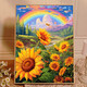 Pintura para colorear de bricolaje de alta gama de girasoles 2023 Nueva pintura al óleo pintura decorativa pintada a mano HY12083 30*40 cm Marco interno de madera maciza de espesor