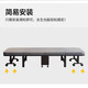 Lit pliant simple, lit de sieste lit portable lit pliant bureau quatre fois lit de lit standard lit pour lunch pour le déjeuner lit pliant 60 éponge épaissie de standard b noir noir 4 fois