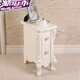 
Mengfusfee European style bedside table European style mini night table simple narrow storage cabinet small bedside cabinet storage cabinet two draw small cabinet 9871 ivory white silver drawing
