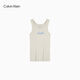 Calvin Kleinjeans25 Bordado de moda femenina a principios de otoño Ck Camiseta de manchas de punto de mando de microfit Ck