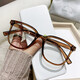 Midai frame anti-blue light flat-glass mirror without makeup artifact versatile men and women same style Internet celebrity anti-blue light glasses 15940 sand tea frame [glass box + mirror cloth] -600