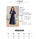 
Ehangy light luxury brand dress for women 2025 summer new high-end fashion temperament waist-hugging slimming shirt skirt denim blue L