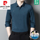 Pierre Cardin Mulberry Silk Shirt Men's Spring and Automne NOUVELLE TRANSE CHIRME À LONGESSEMENTS MENSEMENT MENSEM