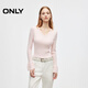 ONLY 2025 autumn casual temperament design sweet V-neck off-shoulder sweater for women|125324024