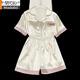 Modal 2025 Nuevo pijama de seda de hielo para mujeres seda delgada de verano de manga corta para ropa de ropa para el hogar portátil al aire libre primavera y verano FS_9201# Cardigan doble mascota corta gato m