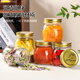 Baijie sealed jars 6 pieces packed with 300ml honey bottles cans jars with lids jam jars coffee beans tea jars glass storage jars