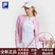 FILA women's knitted long-sleeved T-shirt jacket 2025 spring new tennis sports basic simple top Washer-PK S 160/80A