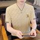 Hailan Home Summer Herren Kurzarm T-Shirt Ice Seide Dünne Trendy Casual Cool T-Shirt 2025 Neue Modemarke Herren Top T869 Black 4xl (ca. 170 ~ 185jin [Jin gleich 0,5 kg) g