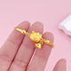 Yage Gold Hello Kitty Bracelet 999 Gold KT Cat Bell Bracelet Adjustable Half Bracelet for Girlfriend KT Cat 5.16g