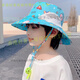 DOMIAMIA儿童防晒帽薄款男女童宝宝帽子夏款防晒帽可折叠太阳帽渔夫帽 卡通两侧网【粉色】带口哨 参考2-8岁 x 均码头围48-54CM
