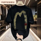 Zhengmei Fengshan-Kleidung neuer amerikanischer Retro kreativer Druck loser runder Hals schwerer Kurzarm Casual auf weißer AB1699 Vorder- und Hinter-M-Outlet ##/_ M Vorschlag 110130 ##*