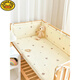 G.DuckKids Crib Pure Coton lit Surround Newborn Baby Cartoon broderie amortissant Sac mou Enfants Enfants Anti-Collision Strip Anti-Fall Fence Fence TULIP Hauteur 28cm 140cm1 Piece