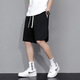Playboy (Playboy) 2025 Nouveaux shorts coréens pour hommes Tendance d'été en liberté Couleur solide Men Mode décontracté Pantalons de sport décontractés 833 blancs (65 coton) xl (135-155)