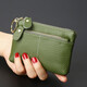 
Yunfan (YUNFAN) real leather coin wallet for women mini little children boy cute storage coin bag short keychain wallet card bag cow black