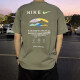 耐克（NIKE）短袖T恤男士2025夏季新款运动服潮流印花圆领半袖衫休闲上衣 纯棉HF6172-053灰色 100 S /165/推荐-120斤