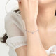 Chow Sang Sang (CHOW SANG SANG) platinum bracelet Pt950 ball cross chain bracelet for women 92020B 19 cm