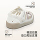 YEEHOO children's shoes summer breathable infant sandals soft sole non-slip toddler shoes mesh sandals antibacterial shoes beige size 21 recommended foot length 12-13cm