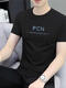 Longya Summer Herren Kurzarm T-Shirt T-Shirt Slim Thin Sports und Casual Top Ice Seide Halbschlärm Runde Hals T-Shirt Korean 1423 Black 5xl 185jin [Jin gleich 0,5 kg] -200jin [Jin gleich 0,5 kg]