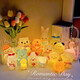 Depindiy night light cartoon cute bedside atmosphere light children's ornaments dormitory creative night light 1w silk 042 swan pink 13cm